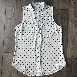 Express size small polka dot sleeveless blouse.